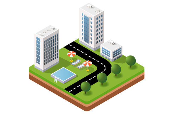 3D Isometric Icons Travel