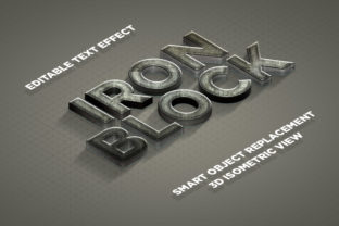 3D Mockup Isometric Text Effect Style