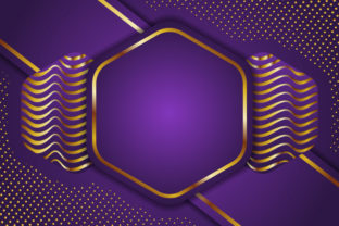 Abstract Background Hexagon Purple Gold: A Modern Design Paradigm