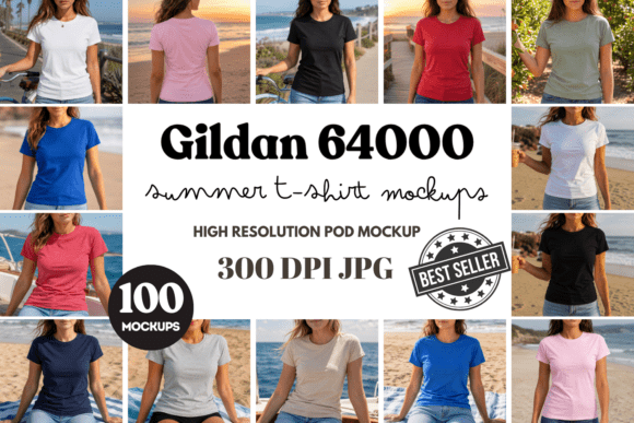 Gildan 64000 Summer T-shirt Mockups: A Strategic Asset for Professional Branding