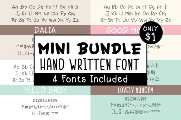 Mini Bundle: The Ultimate Handwritten Font Collection