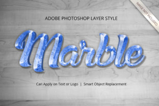 Photoshop Marble Psychedelic Layer Style 3D Text