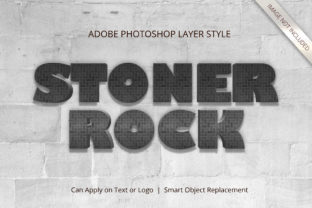 Photoshop Stone Rock Soil Layer Style for 3D Text