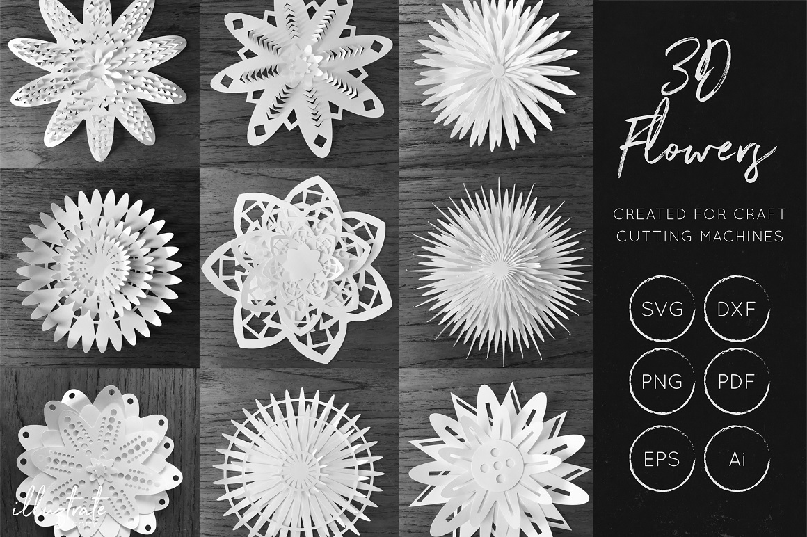 Unlock Your Creativity with the 3D Flowers Bundle: The Ultimate Resource for Crafters and Small Business Owners