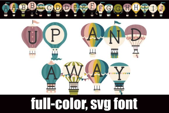 Up and Away: A Whimsical Typeface for Creative Projects